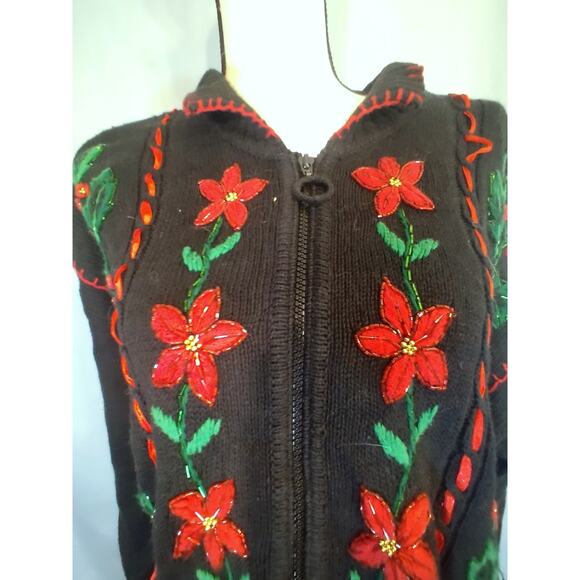 Work in Progress Full Zip Christmas Sweater - Picture 2 of 6